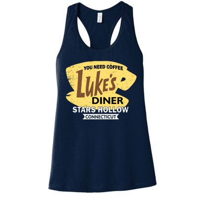 Vintge Luke's Diner Stars Hollow Connecticut Women's Racerback Tank