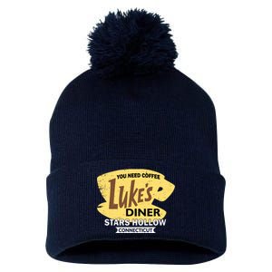 Vintge Luke's Diner Stars Hollow Connecticut Pom Pom 12in Knit Beanie