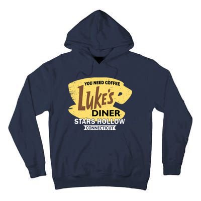 Vintge Luke's Diner Stars Hollow Connecticut Tall Hoodie