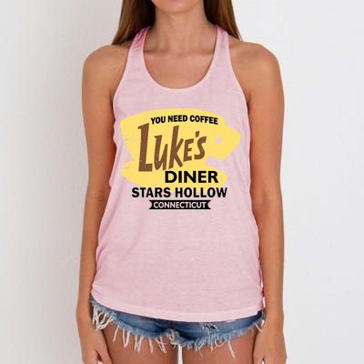 Vintge Luke's Diner Stars Hollow Connecticut Women's Knotted Racerback Tank