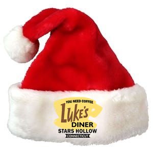 Vintge Luke's Diner Stars Hollow Connecticut Premium Christmas Santa Hat