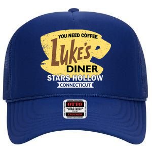 Vintge Luke's Diner Stars Hollow Connecticut High Crown Mesh Back Trucker Hat