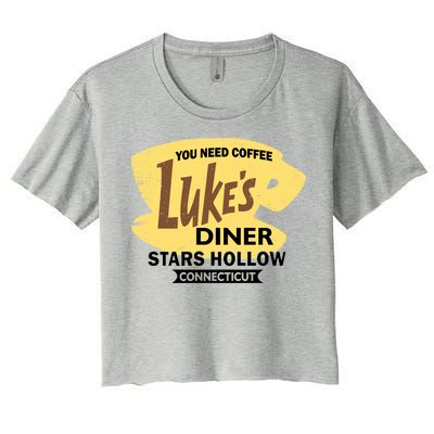 Vintge Luke's Diner Stars Hollow Connecticut Women's Crop Top Tee