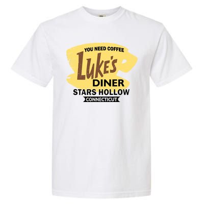 Vintge Luke's Diner Stars Hollow Connecticut Garment-Dyed Heavyweight T-Shirt