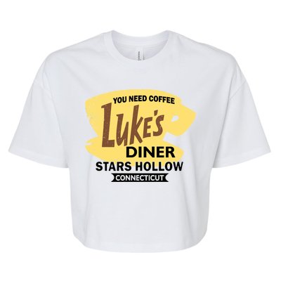 Vintge Luke's Diner Stars Hollow Connecticut Bella+Canvas Jersey Crop Tee