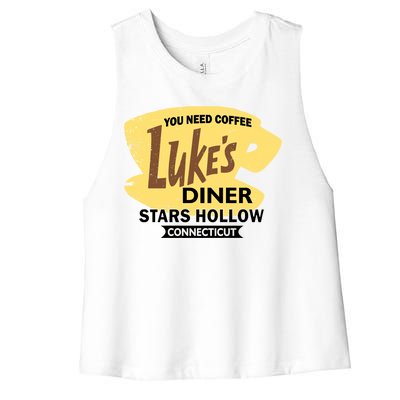 Vintge Luke's Diner Stars Hollow Connecticut Women's Racerback Cropped Tank