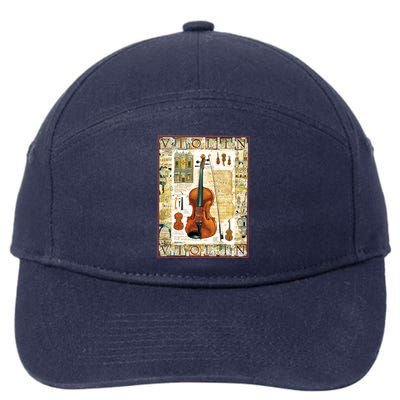 Violin 7-Panel Snapback Hat