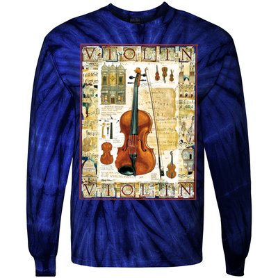 Violin Tie-Dye Long Sleeve Shirt