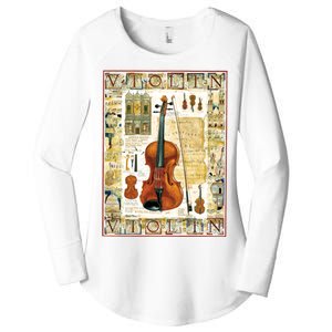 Violin Women's Perfect Tri Tunic Long Sleeve Shirt