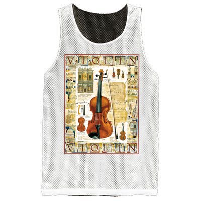 Violin Mesh Reversible Basketball Jersey Tank