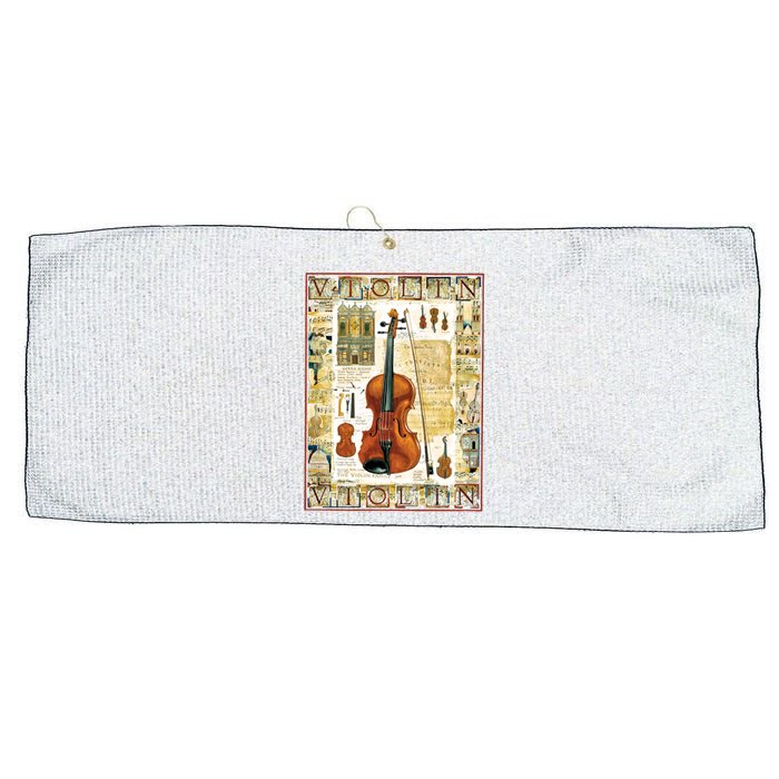 Violin Large Microfiber Waffle Golf Towel