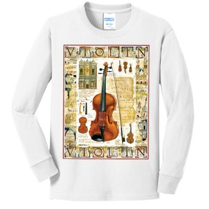 Violin Kids Long Sleeve Shirt