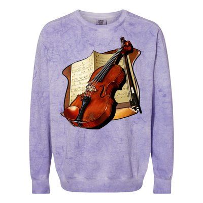 Violin and Sheet Music Colorblast Crewneck Sweatshirt