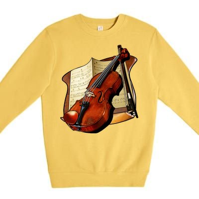 Violin and Sheet Music Premium Crewneck Sweatshirt