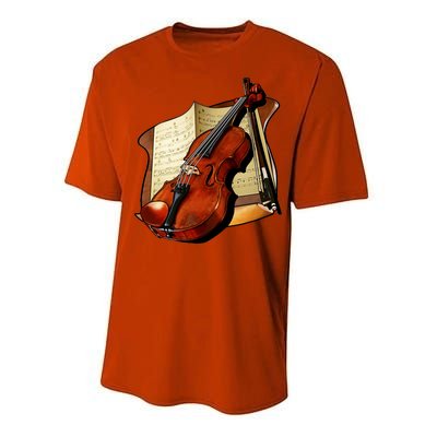 Violin and Sheet Music Performance Sprint T-Shirt