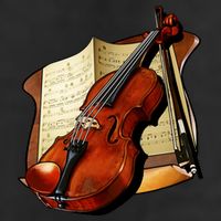 Violin and Sheet Music Cool Comfort Performance Bucket Hat