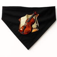 Violin and Sheet Music USA-Made Doggie Bandana
