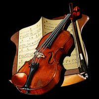 Violin and Sheet Music USA-Made Doggie Bandana