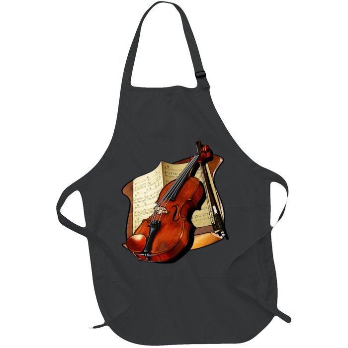 Violin and Sheet Music Apron