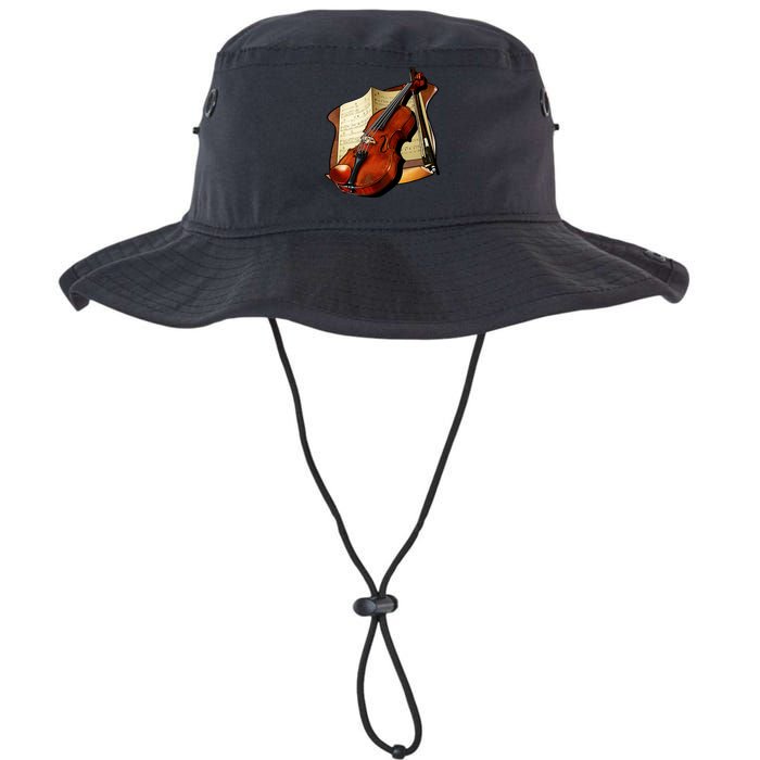 Violin and Sheet Music Bucket Hat