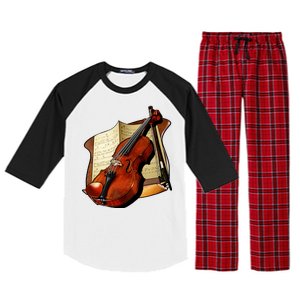 Violin and Sheet Music Raglan Sleeve Pajama Set