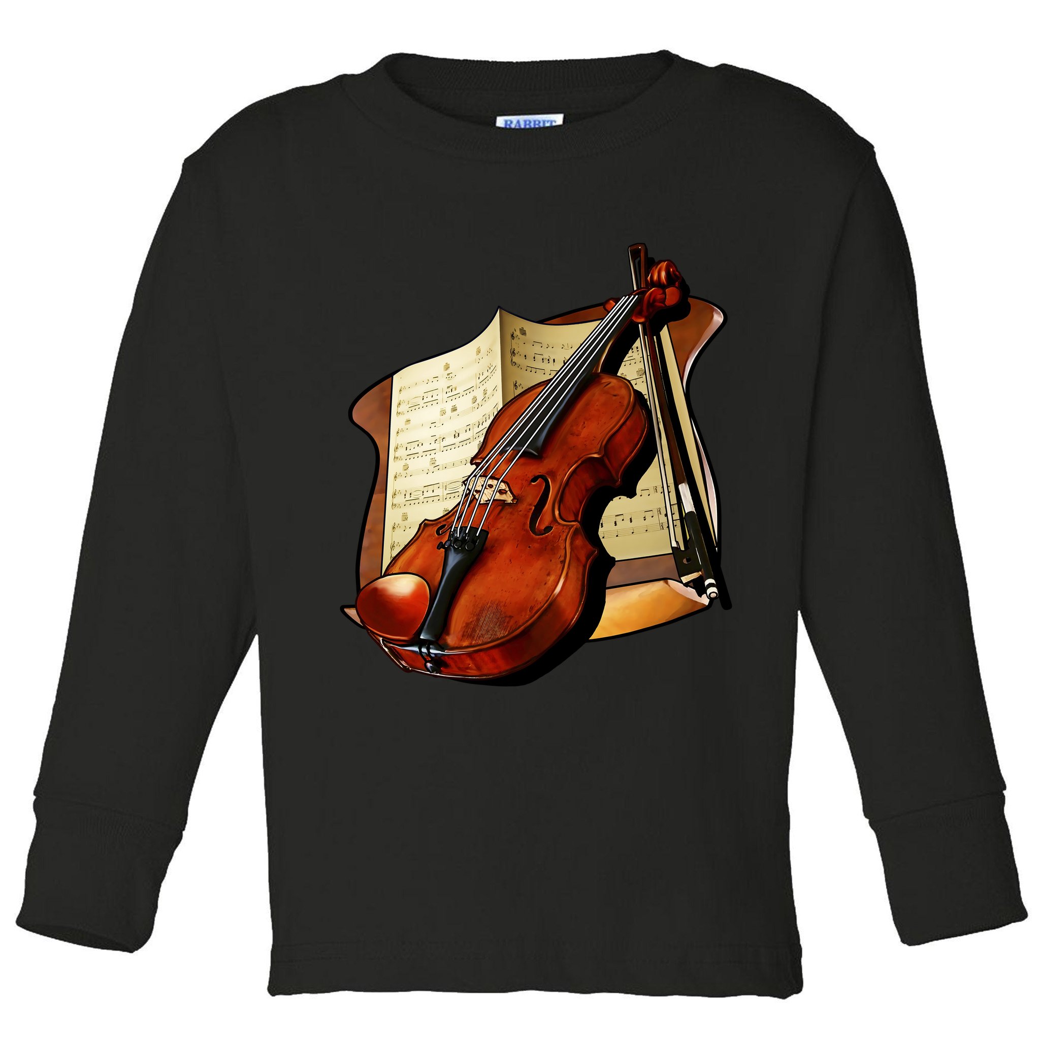 Violin and Sheet Music Toddler Long Sleeve Shirt