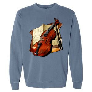 Violin and Sheet Music Garment-Dyed Sweatshirt