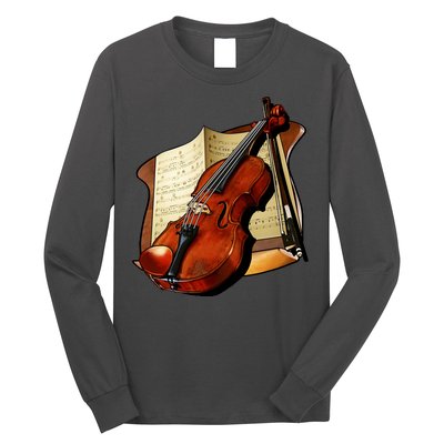 Violin and Sheet Music Long Sleeve Shirt