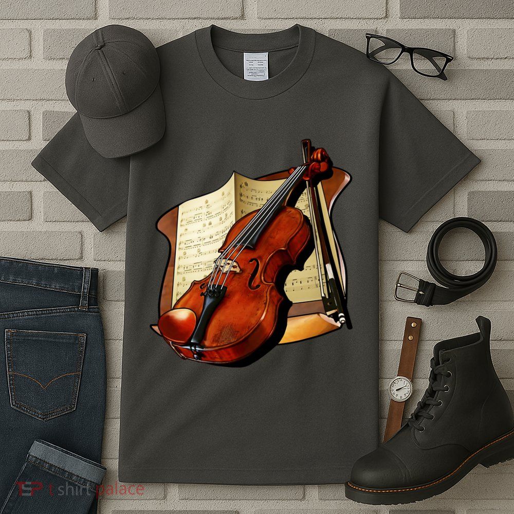 Violin and Sheet Music Tall T-Shirt