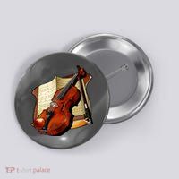 Violin and Sheet Music Button