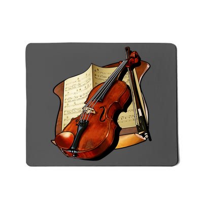 Violin and Sheet Music Mousepad