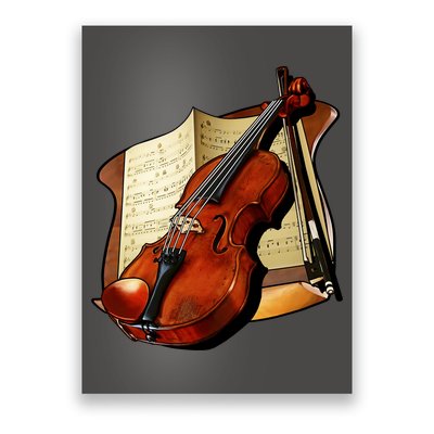 Violin and Sheet Music Poster
