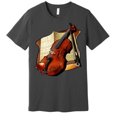 Violin and Sheet Music Premium T-Shirt