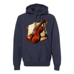 Violin and Sheet Music Premium Hoodie