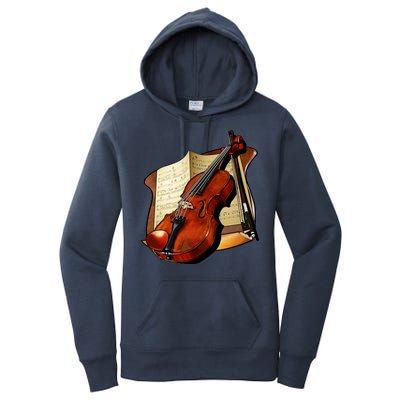 Violin and Sheet Music Women's Pullover Hoodie