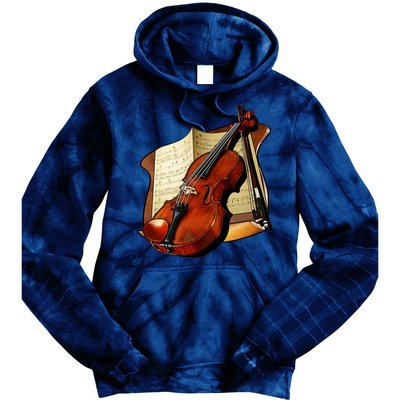 Violin and Sheet Music Tie Dye Hoodie