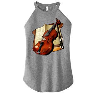 Violin and Sheet Music Women’s Perfect Tri Rocker Tank