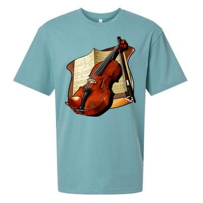 Violin and Sheet Music Sueded Cloud Jersey T-Shirt