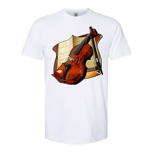 Violin and Sheet Music Softstyle CVC T-Shirt