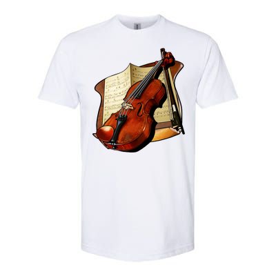 Violin and Sheet Music Softstyle® CVC T-Shirt