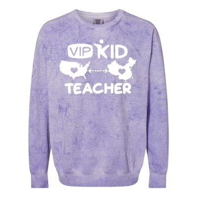 VIP Kid Teacher International Online Learning Colorblast Crewneck Sweatshirt