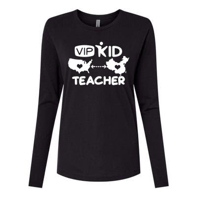 VIP Kid Teacher International Online Learning Womens Cotton Relaxed Long Sleeve T-Shirt