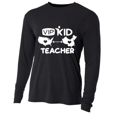 VIP Kid Teacher International Online Learning Cooling Performance Long Sleeve Crew
