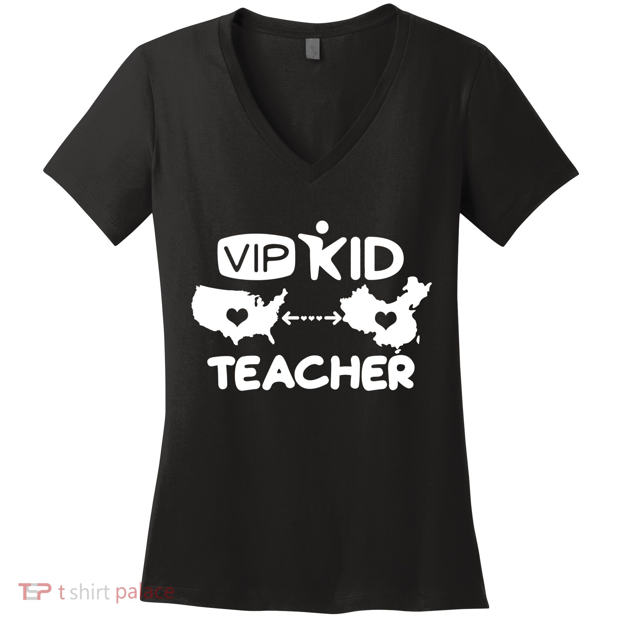 VIP Kid Teacher International Online Learning Women's V-Neck T-Shirt