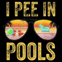 Vintage I Pee In Pools Funny Backpack