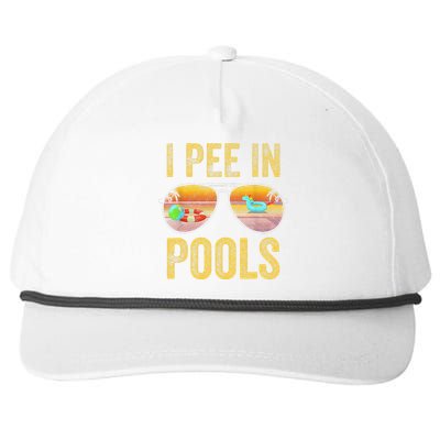 Vintage I Pee In Pools Funny Snapback Five-Panel Rope Hat