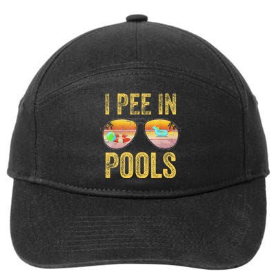 Vintage I Pee In Pools Funny 7-Panel Snapback Hat