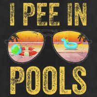 Vintage I Pee In Pools Funny Beanie