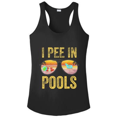Vintage I Pee In Pools Funny Ladies PosiCharge Competitor Racerback Tank