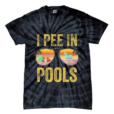 Vintage I Pee In Pools Funny Tie-Dye T-Shirt